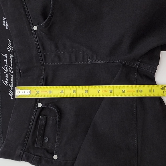 Gloria Vanderbilt  Black All-Around Slimming Effect Avery Straight Leg Pull On 6 - Picture 13 of 14